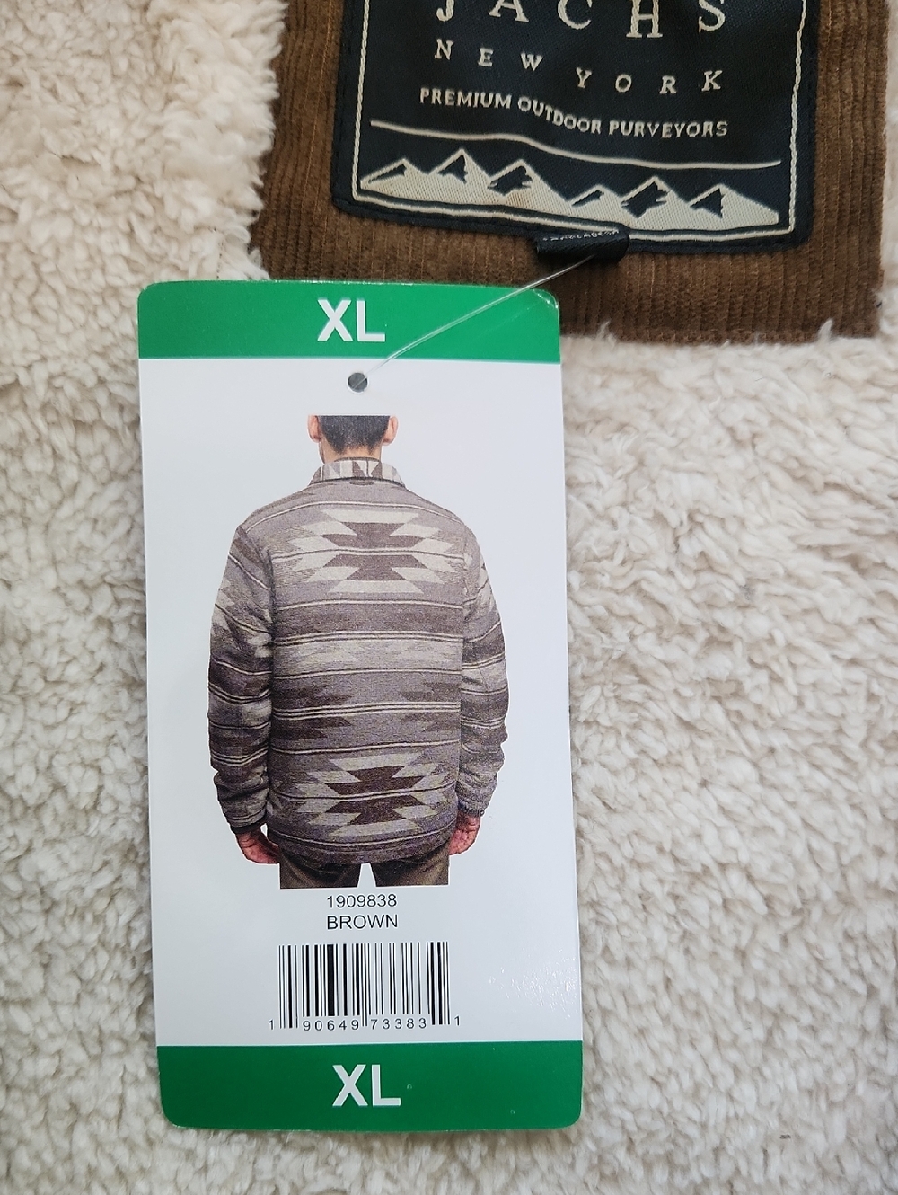 Jachs New York Aztec Shirt Jacket XL Wool Blend Sherpa Lined Shaket - Picture 7 of 17